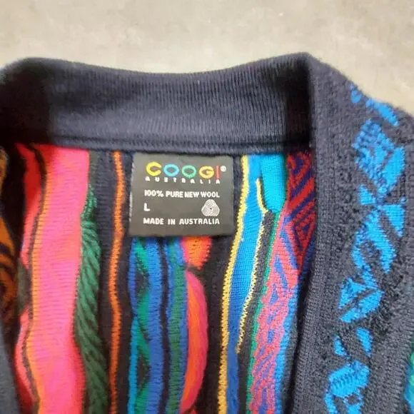 Real Coogi Cardigan Very Bright Colored Sweater